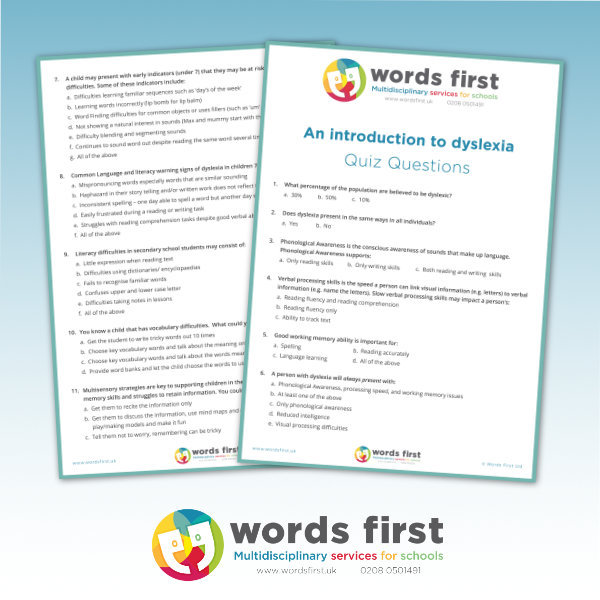 An Introduction to Dyslexia – Quiz Questions